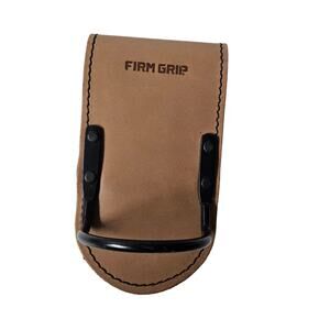 Firm Grip Hammer Holder Mens Tan Leather Steel‎ Cradle Belt Loop Riveted